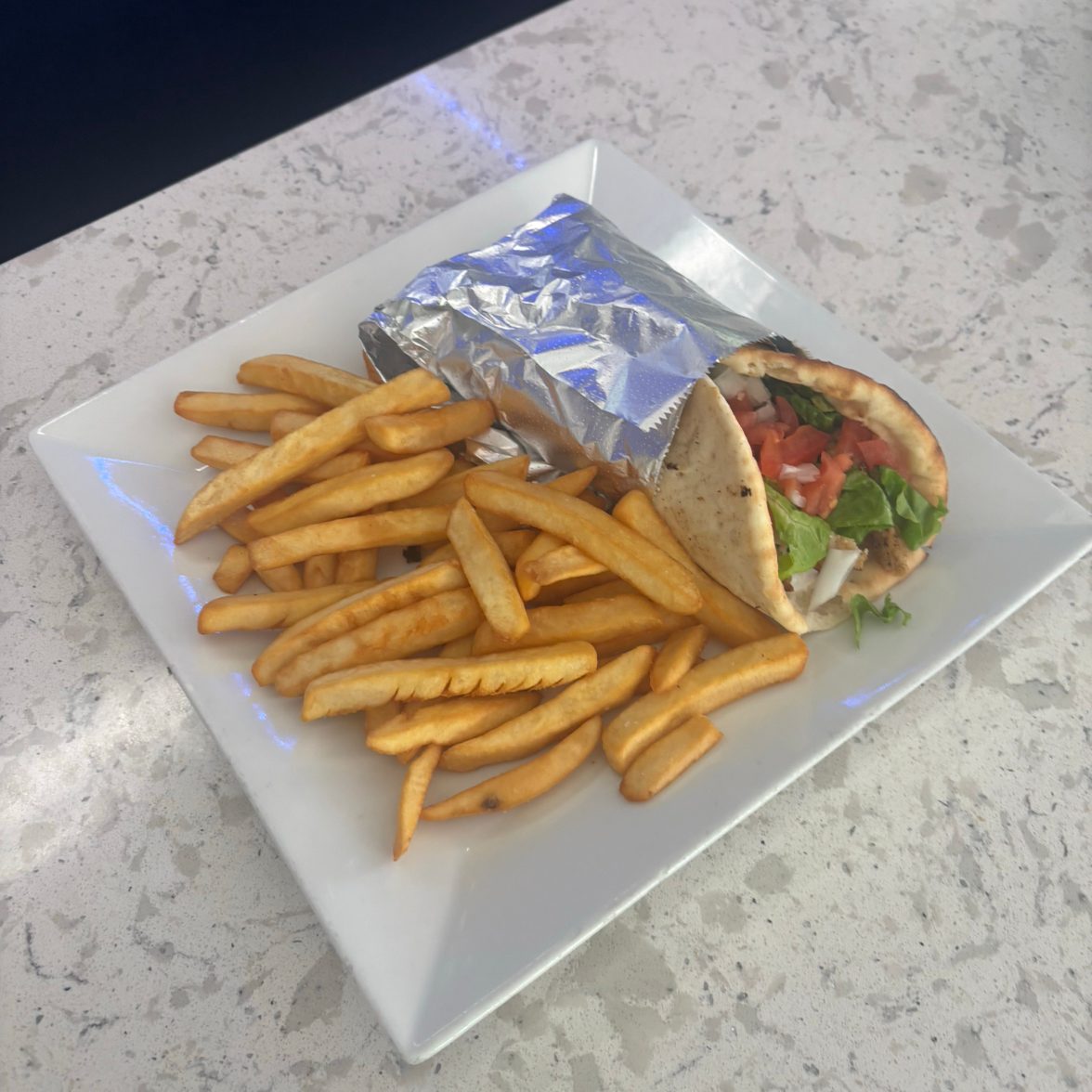 Souvlaki Chicken Wrap.
