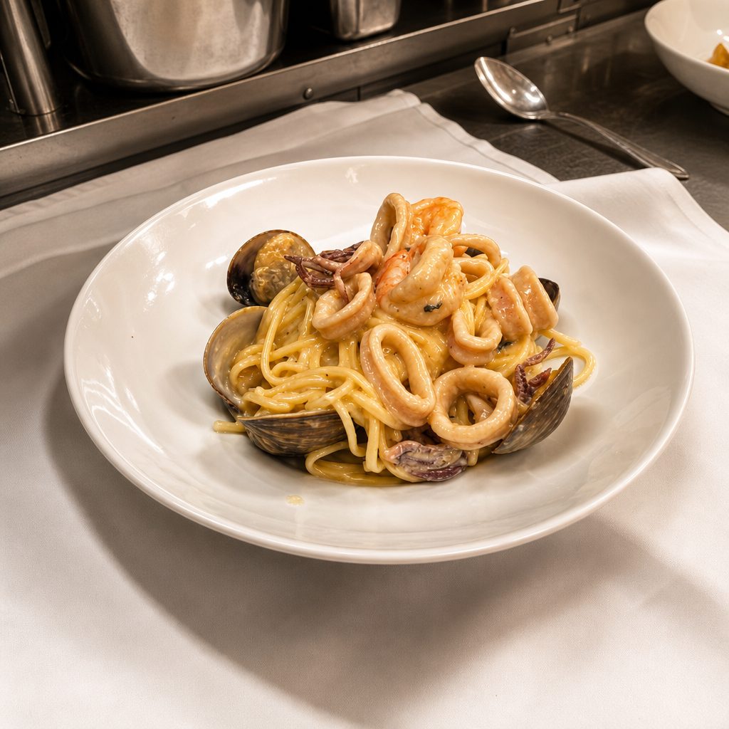 Linguini Shrimp & Clams.