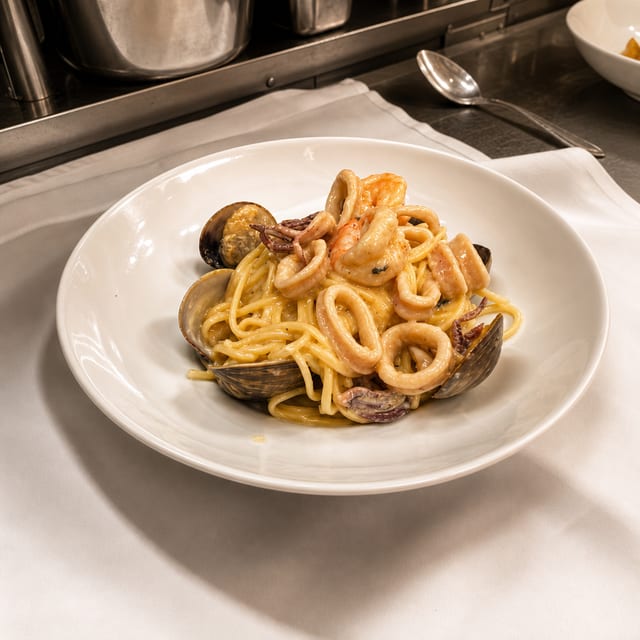 Linguini Shrimp & Clams.